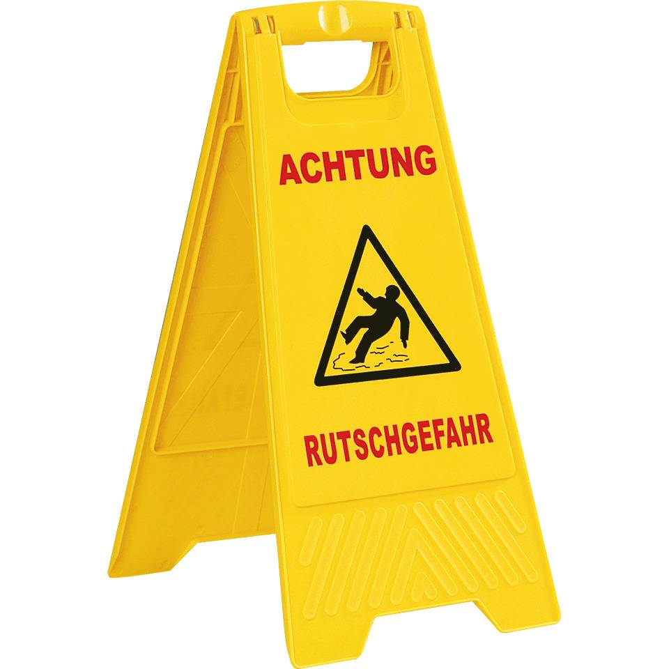 K.57 Warnaufsteller Stabil,Achtung Rutschgefahr,2-tlg.,DS,Polypropylen,230x600mm
