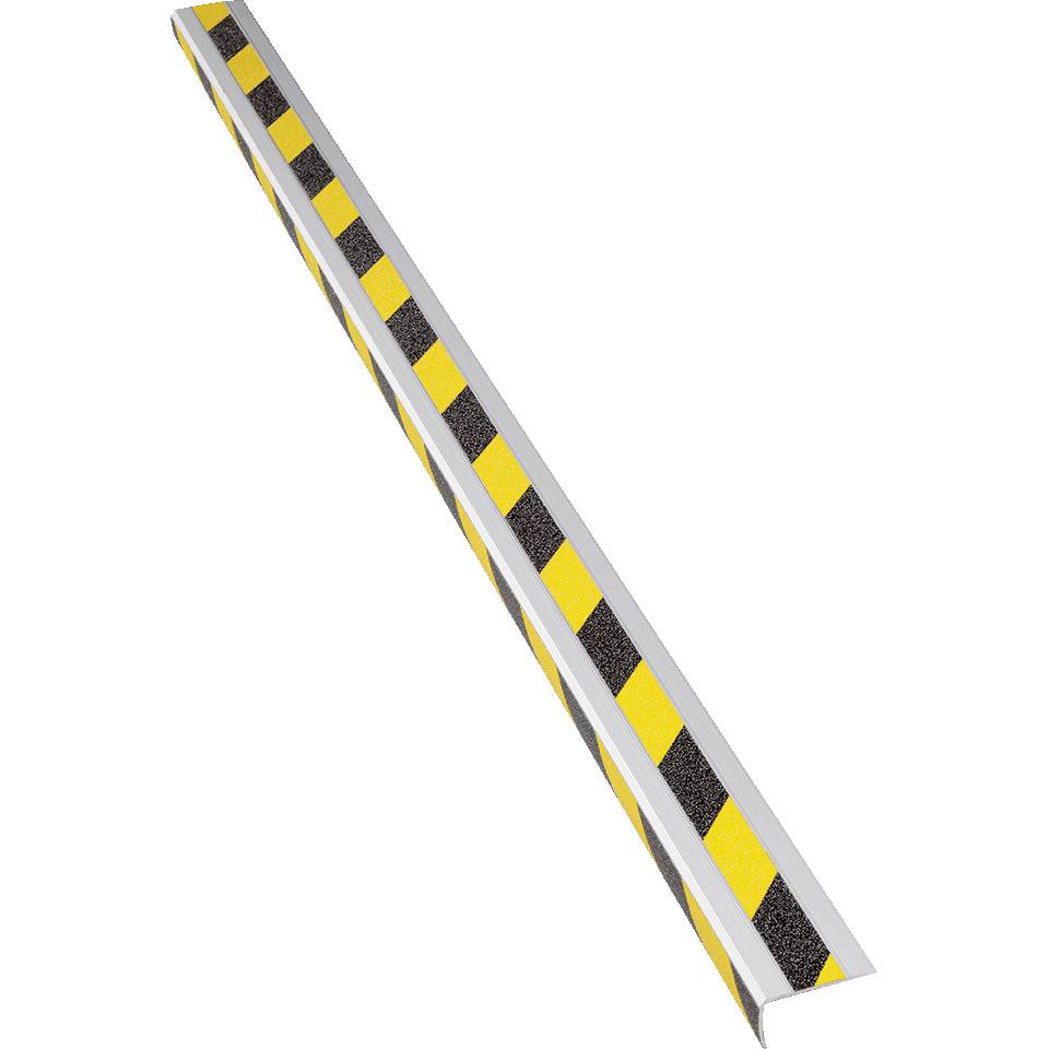 K.57 Antirutsch-Treppenkantenprofil,R13,gelb/schwarz,Aluminium,selbstkl.,1000x31x53mm