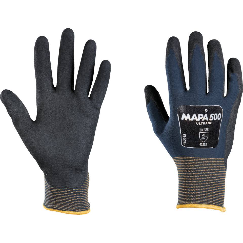 MAPA Handschuh Ultrane 500, Kat.II, schwarz, 250mm, Größe 7