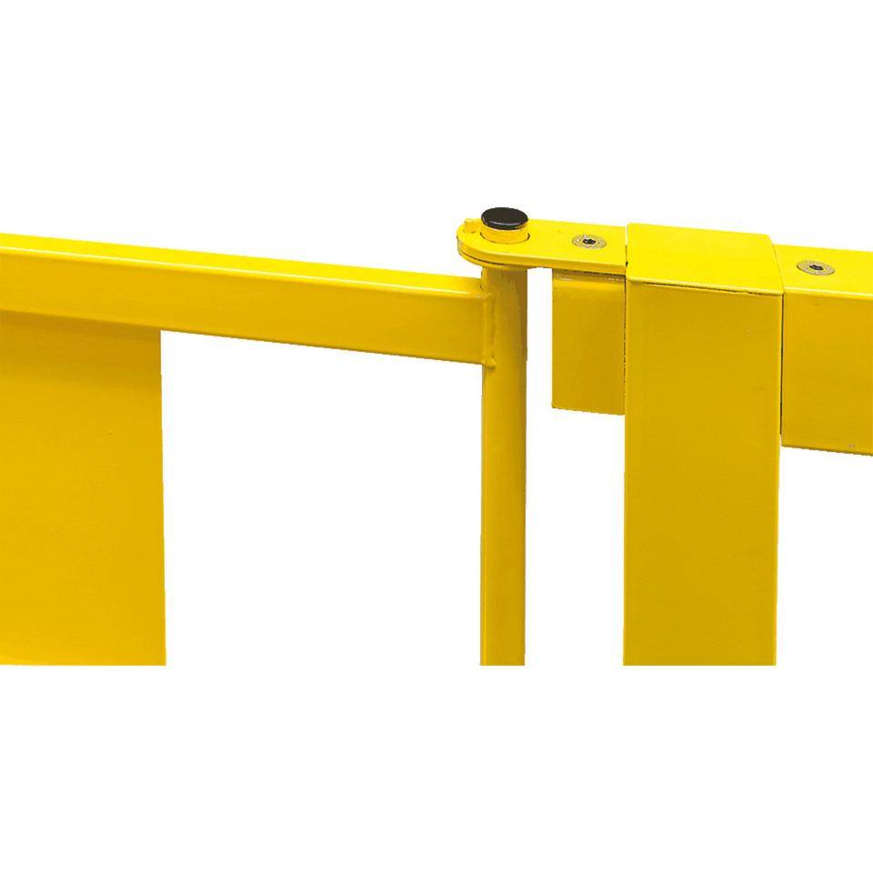 Rammschutz-Geländertür, ge, Stahl, kunststoffbesch., 835x475mm, m.Beschlag 905x520mm