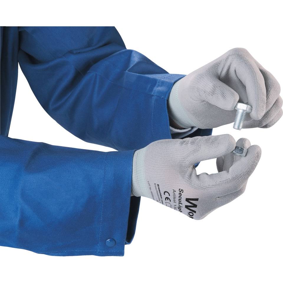 Work Schutzhandschuh SecuLight® grey, Kat.II, Nylon Trikot, PU beschichtet, Größe 11
