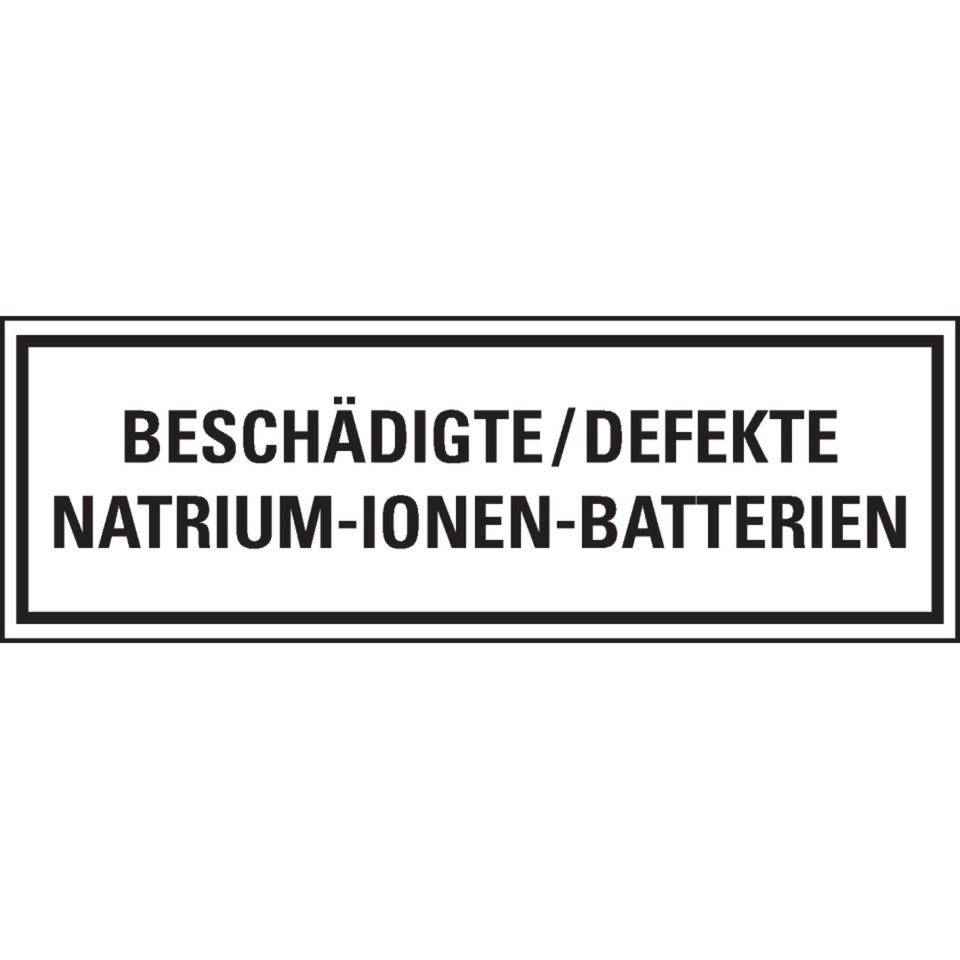 Verpackungszeichen Beschädigte/Defekte Natrium..., deutsch, seewasserbeständig, 500/Rolle
