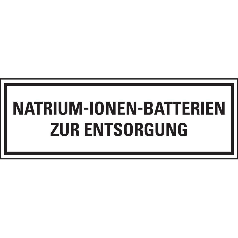 Verpackungszeichen Natrium-Ionenbatterien zur.., deutsch, seewasserbeständig, 500/Rolle