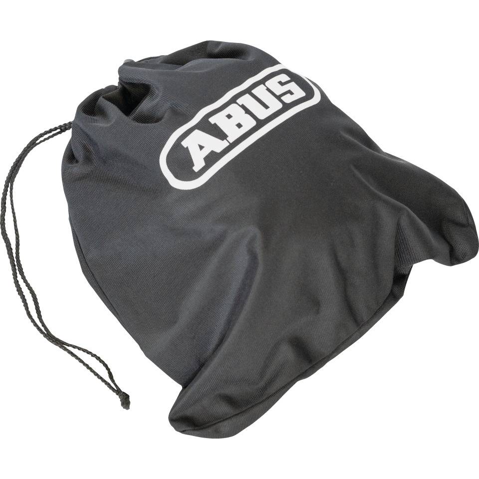 ABUS Schutzhelmbeutel, mit Kordelzug, schwarz, Beutelinnenseite aus Fleece