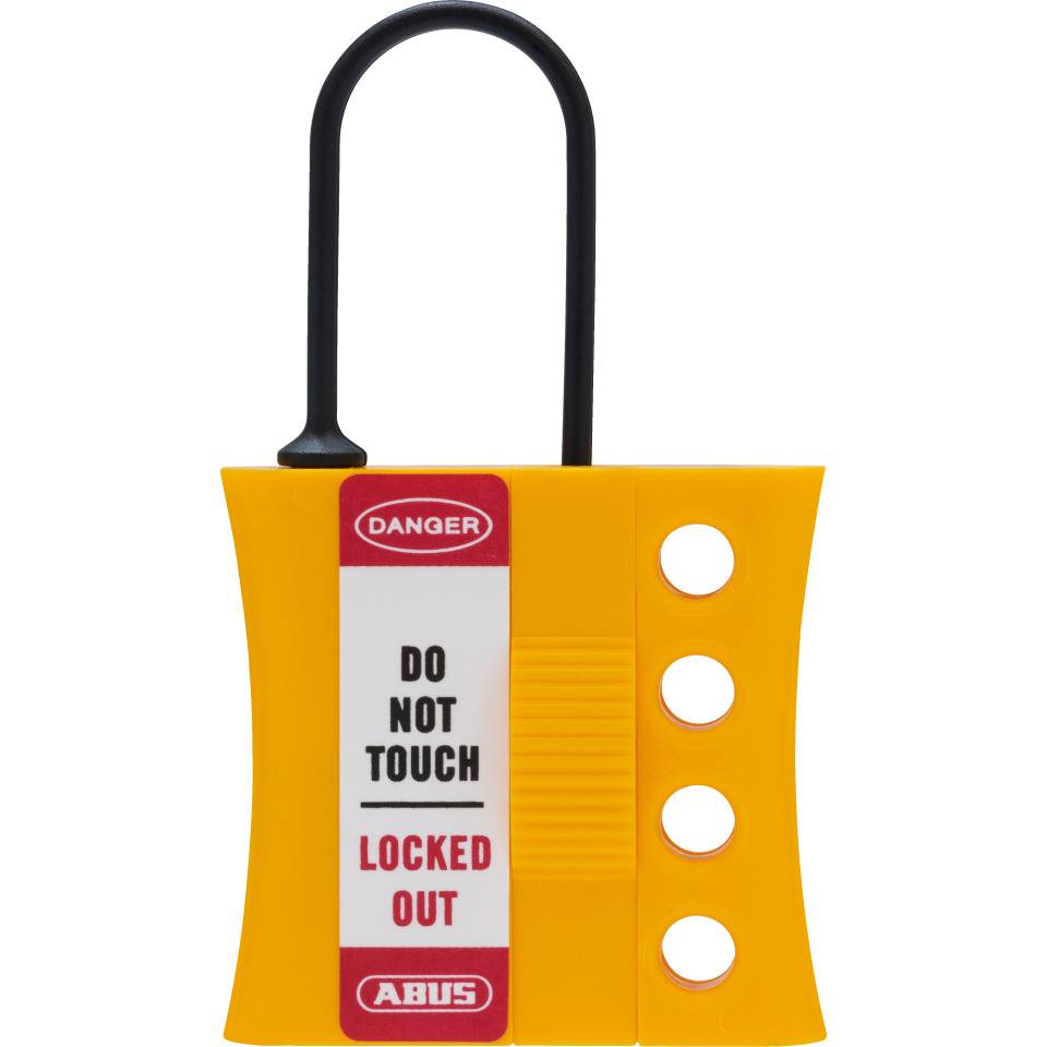 ABUS Hauptschalter-Verriegelung H773, gelb, Kunststoff, Bügel 3mm, 63x16mm