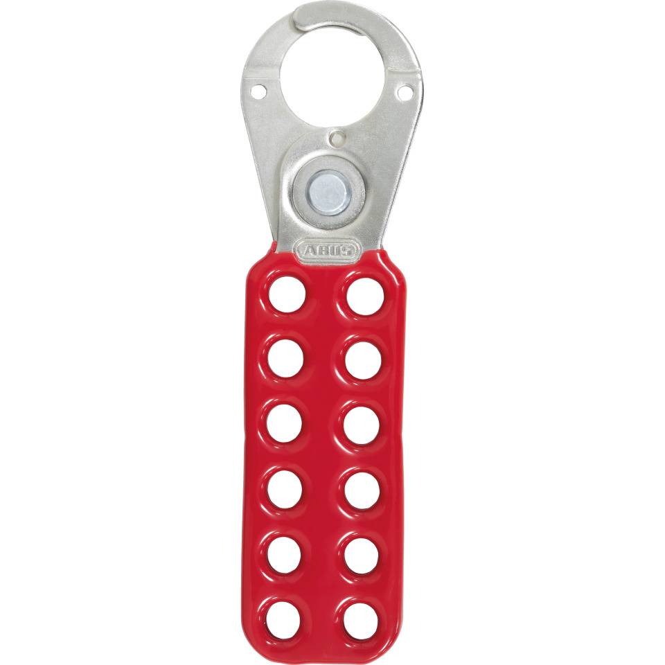 ABUS Hauptschalter-Verriegelung H7012, für 12 Schlösser, rot, Stahl, 160x45x10mm