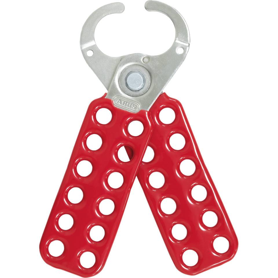 ABUS Hauptschalter-Verriegelung H7012, für 12 Schlösser, rot, Stahl, 160x45x10mm
