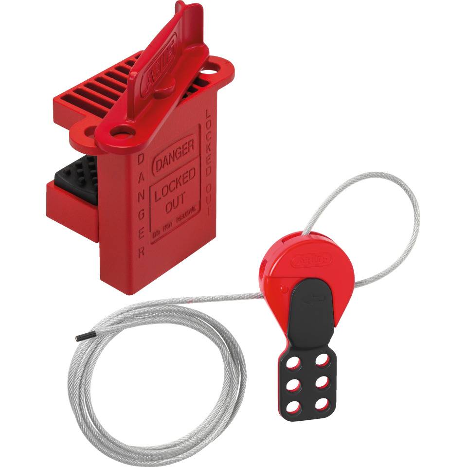 ABUS Kugelhahnventil-Verriegelung mit Safelex-Kabel-Verriegelung, 2 m