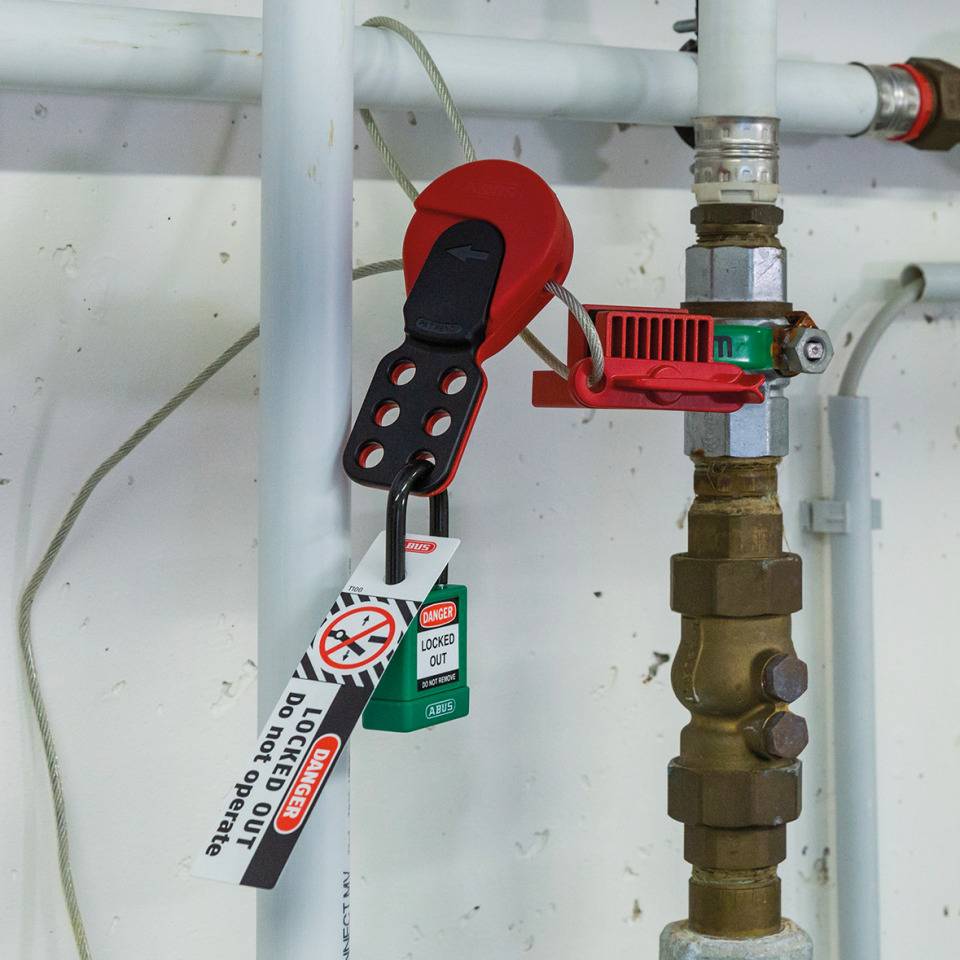 ABUS Kugelhahnventil-Verriegelung mit Safelex-Kabel-Verriegelung, 2 m