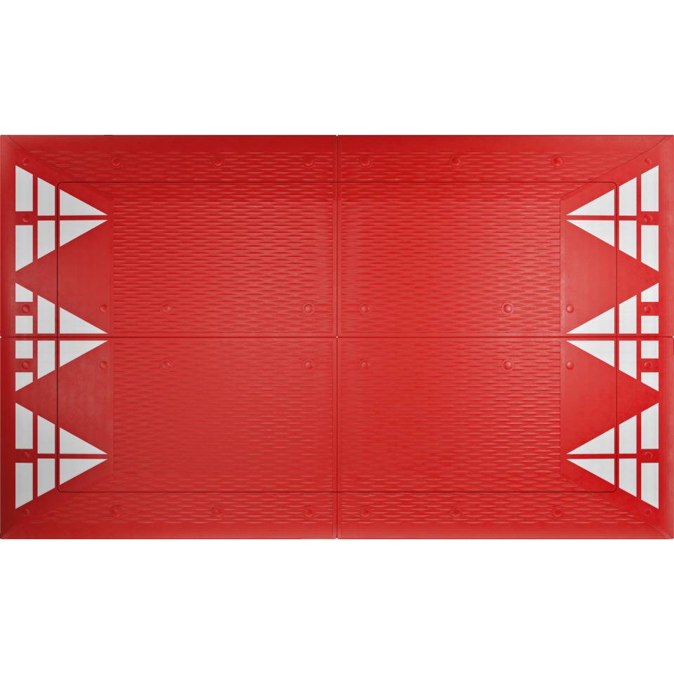 Berliner Kissen, für bis 30 km/h-Zone geeignet, rot/weiß, Gummi, 3000x1800x1000mm