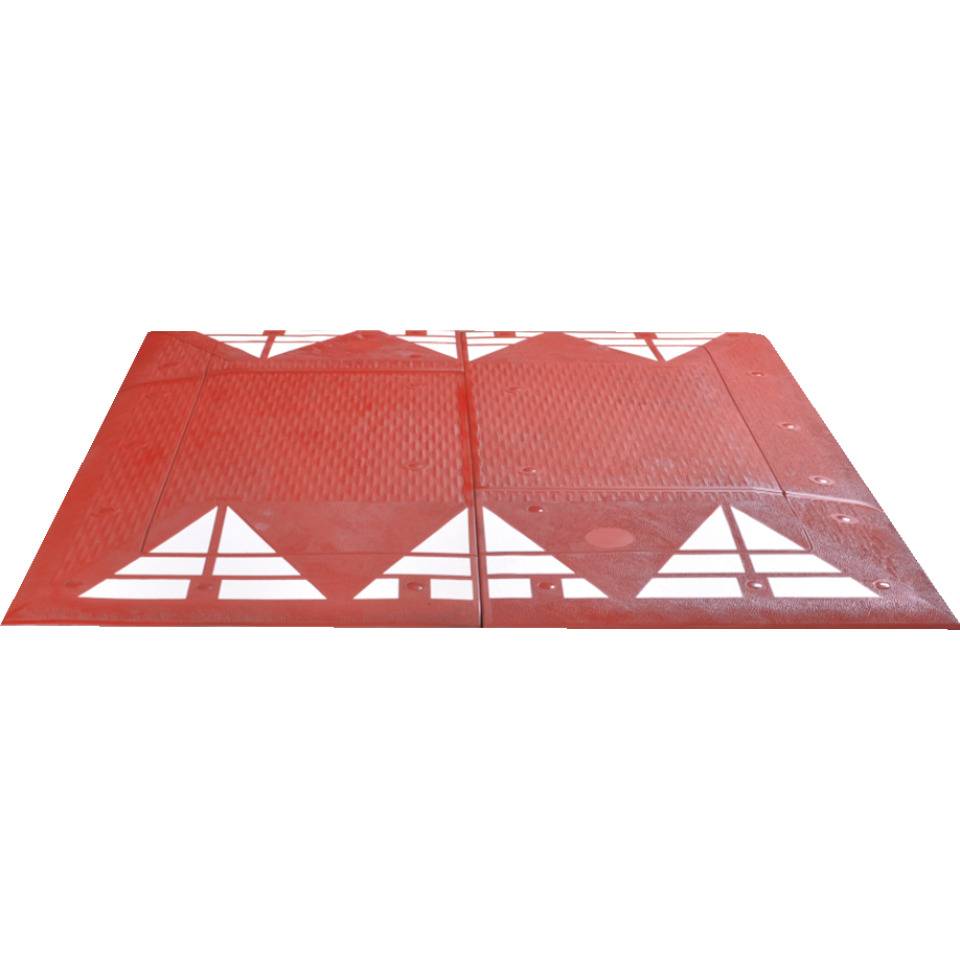 Berliner Kissen, für bis 30 km/h-Zone geeignet, rot/weiß, Gummi, 2000x1800x1000mm