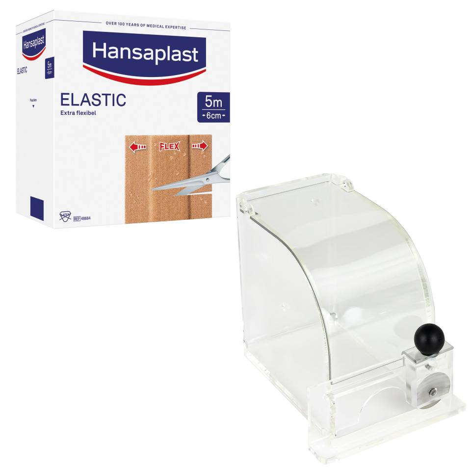 Pflasterspender für Rollenpflaster mit Messer,Elastic-Pflaster, 6cm, 5m/Rolle