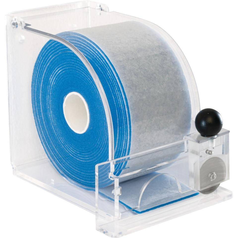 Pflasterspender f. Rollenpflaster mit Messer, 2 QuickSoft Bandagen, blau, 5,5cm, 5m