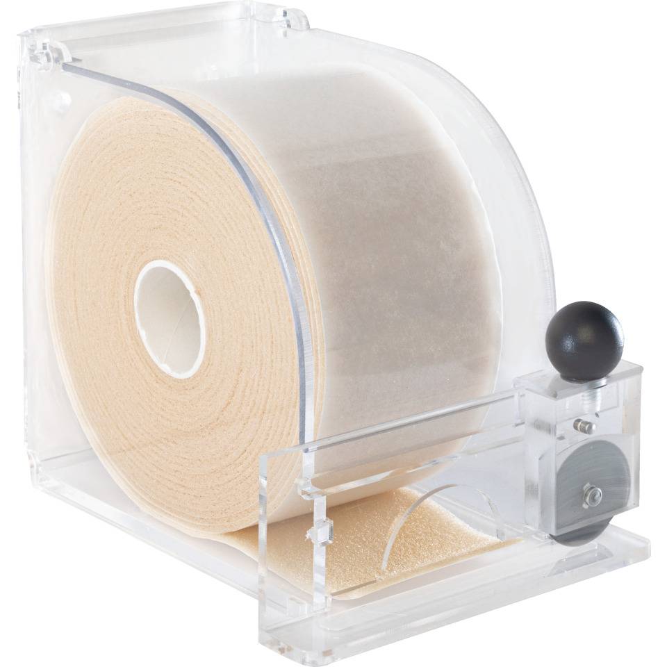 Pflasterspender f. Rollenpflaster mit Messer, 2 QuickSoft Bandagen, beige, 5,5cm, 5m