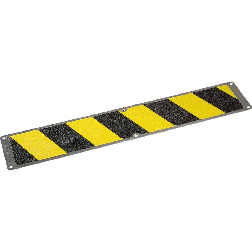 K.57 Antirutschplatte, R13, schwarz/gelb, Aluminium, 114x635mm