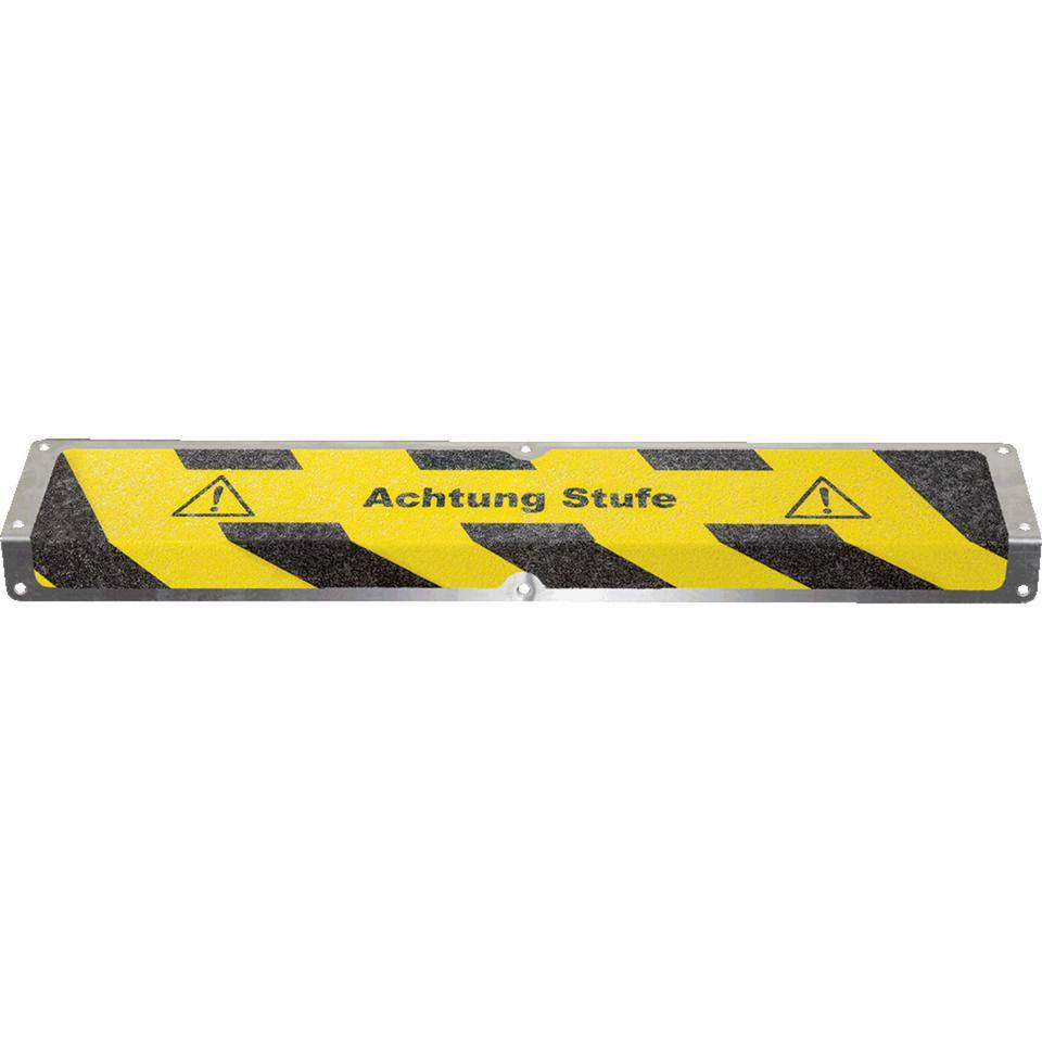 K.57 Treppenprofil Achtung Stufe, R13, schwarz/gelb, Aluminium, 120x635x45mm