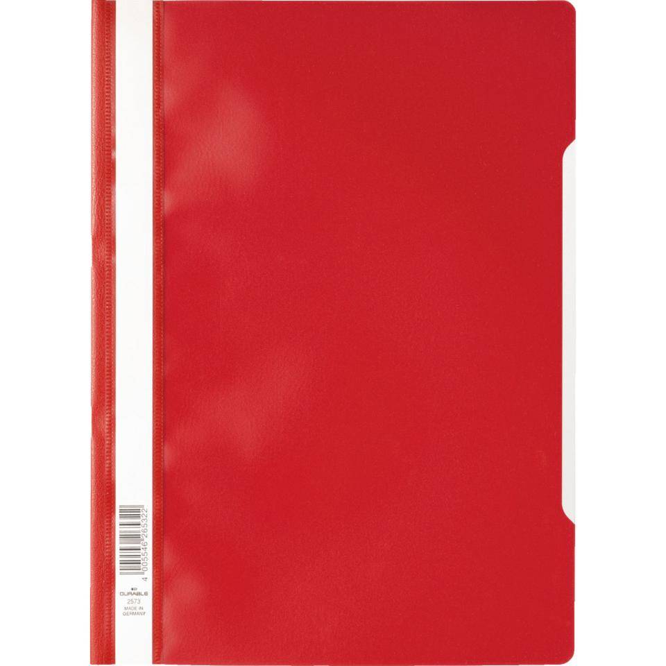 DURABLE Sichthefter A4, rot, Kunststoff, 10/VE
