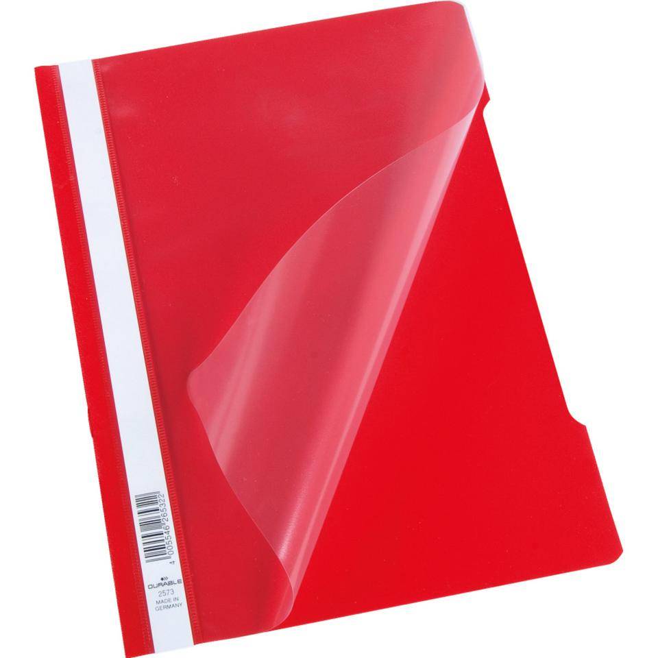 DURABLE Sichthefter A4, rot, Kunststoff, 10/VE