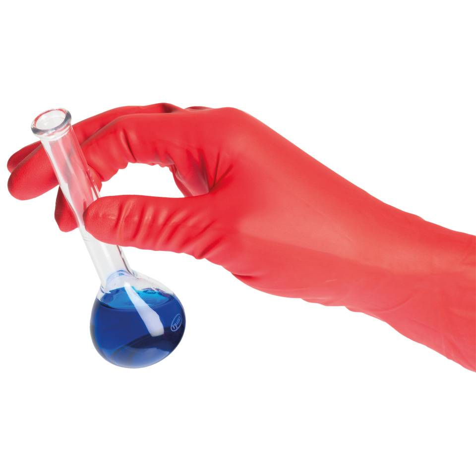 SHIELDskin Handschuh Chem™ Neo Nitrile™ 300, Kat.III, rot, Größe XS, 10 VE/KAR