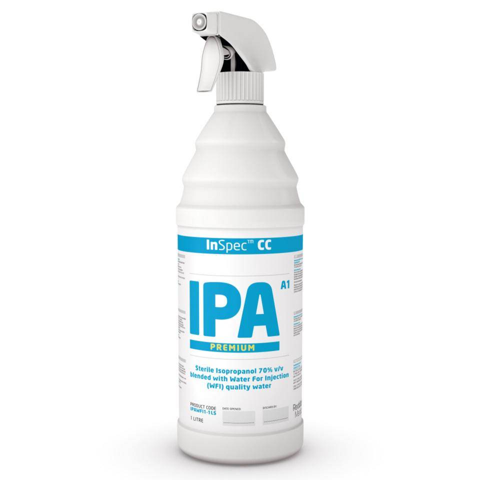 InSpec™ Desinfektionsmittel IPA, steril, ISO 5 GMP A/B, 1 l/Sprühflasche