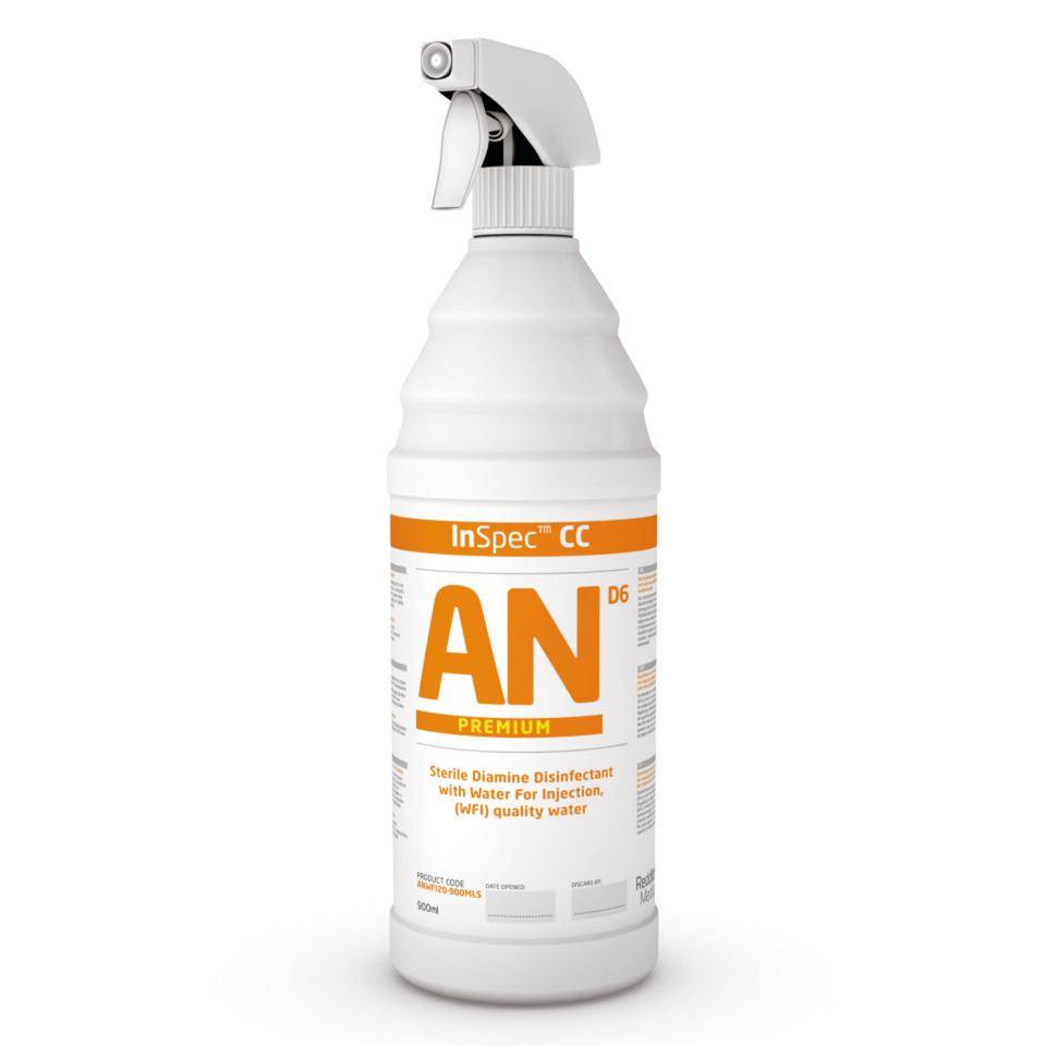 InSpec™ Reiniger AN, steril, ready to use, ISO 5 GMP A/B, 900ml/Sprühflasche