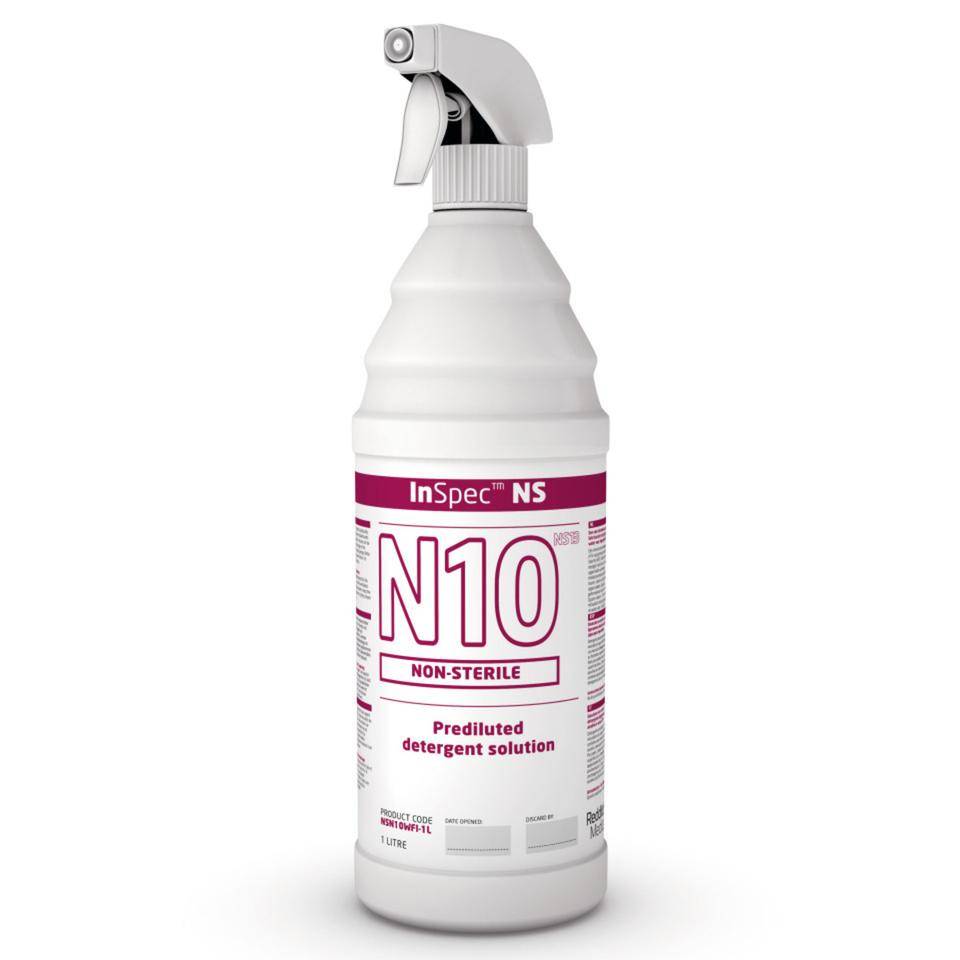 InSpec™ Reiniger N10, nicht steril, ready to use, ISO 5 GMP C/D, 1 l/Spühflasche