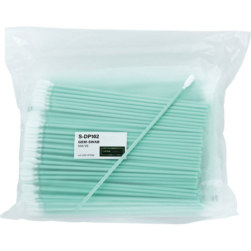 GEM Reinraum-Reinigungsstäbchen S-DP162,ISO 4-9,7mm flach,162mm,5x100 Stück/VE