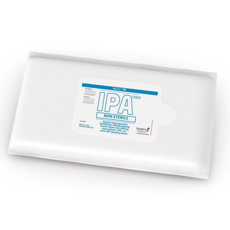 InSpec™ Feuchttücher IPA, nicht steril, ISO 5 GMP C/D, Polypropylen, 30 Stück/VE