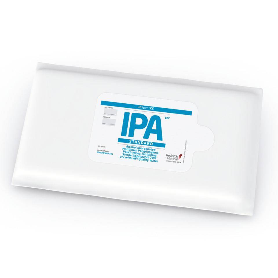 InSpec™ Feuchttücher IPA, steril, ISO 5 GMP A/B, Polypropylen, 30 Stück/VE