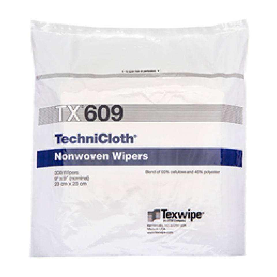 Reinraum-Tuch TX609, ISO 5, Polyester/Zellulose, 23x23cm, 300 Tücher/VE