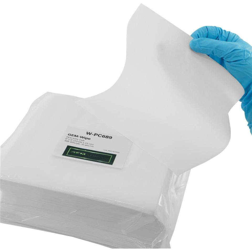 GEM-Wipe W-PC689, ISO 6-9, GMP C/D, 45%PES/55%Cell, 23x23cm, 300 Tücher/VE