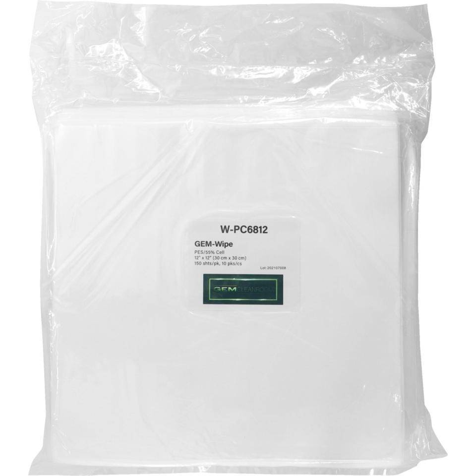 GEM-Wipe W-PC6812, ISO 6-9, GMP C/D, 45%PES/55%Cell, 30x30cm, 150 Tücher/VE