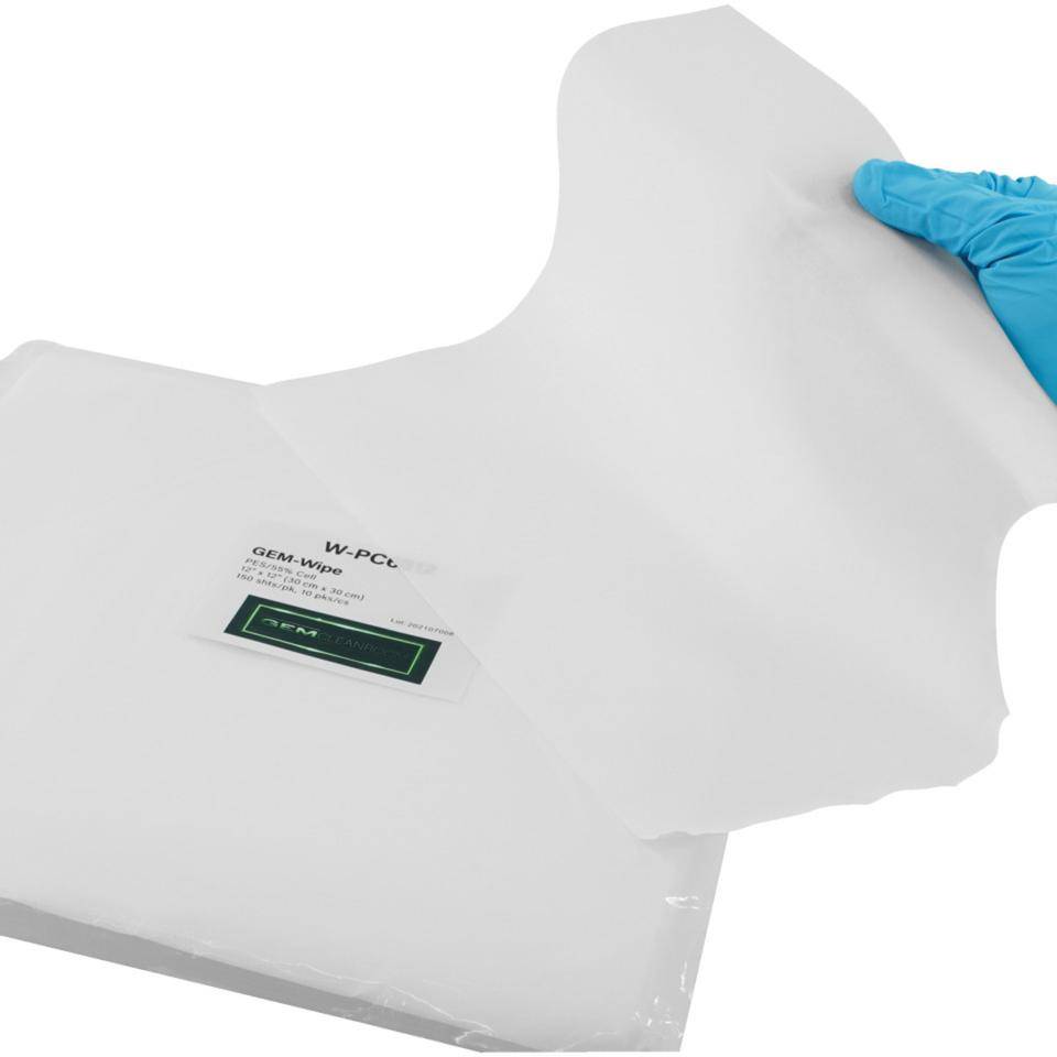GEM-Wipe W-PC6812, ISO 6-9, GMP C/D, 45%PES/55%Cell, 30x30cm, 150 Tücher/VE