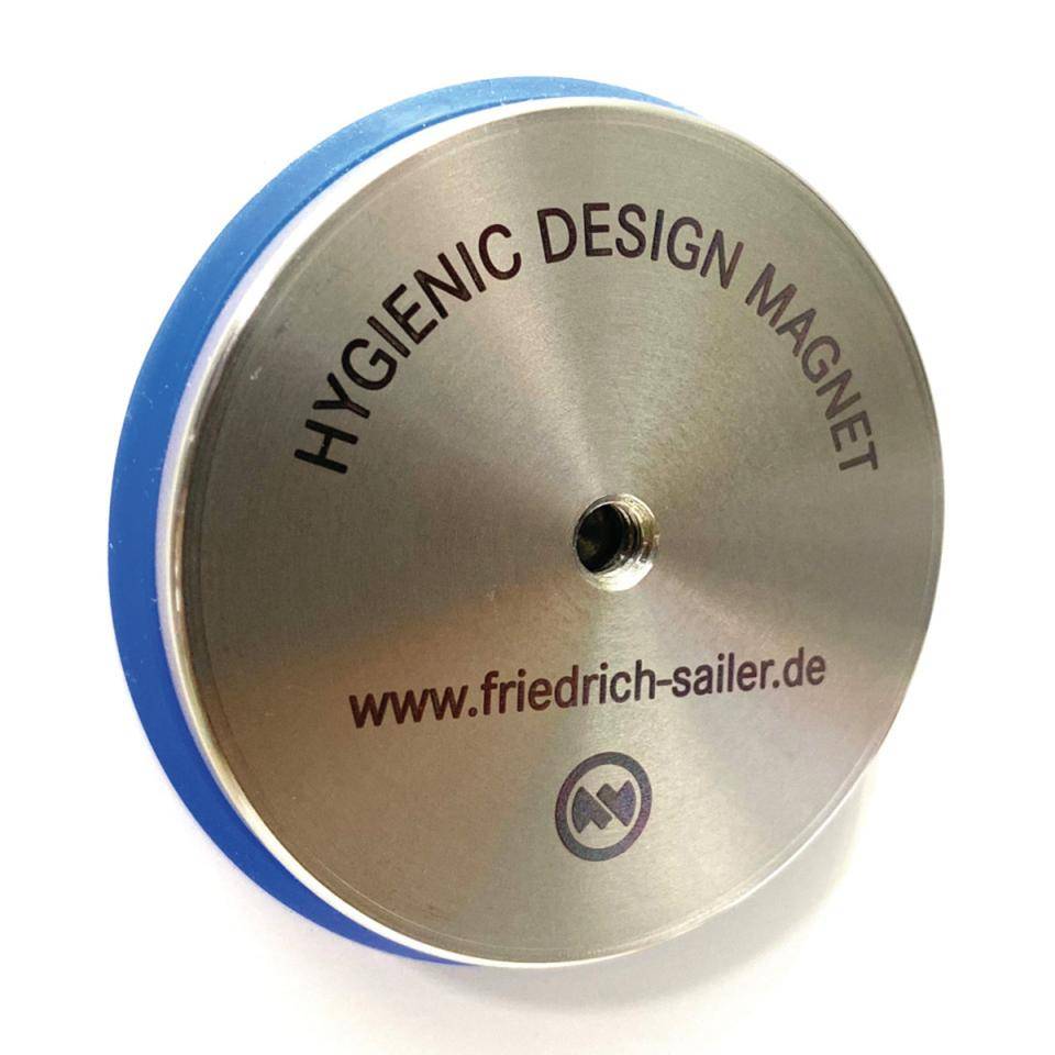 Hygienic Design Magnet, ISO4 GMP A/B, 10kg Haltekraft, V2A, 63,6x7,5mm