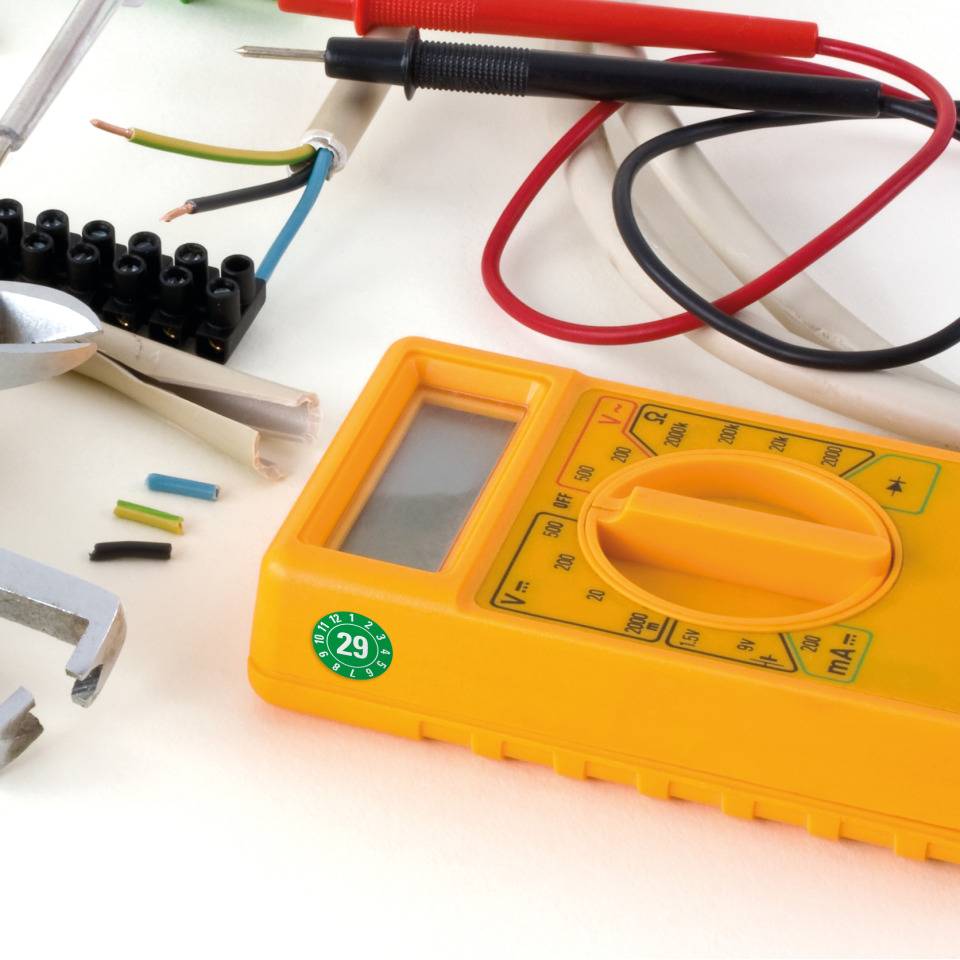 Jahresprüfplakette 29, grün, Dokumentenfolie, Ø 30mm, 500/Rolle