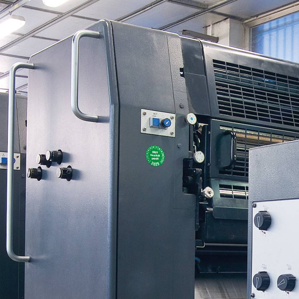 Prüfplakette DGUV Vorschrift geprüft 2029, grün, Dokumentenfolie, Ø 30mm, 18/Bogen