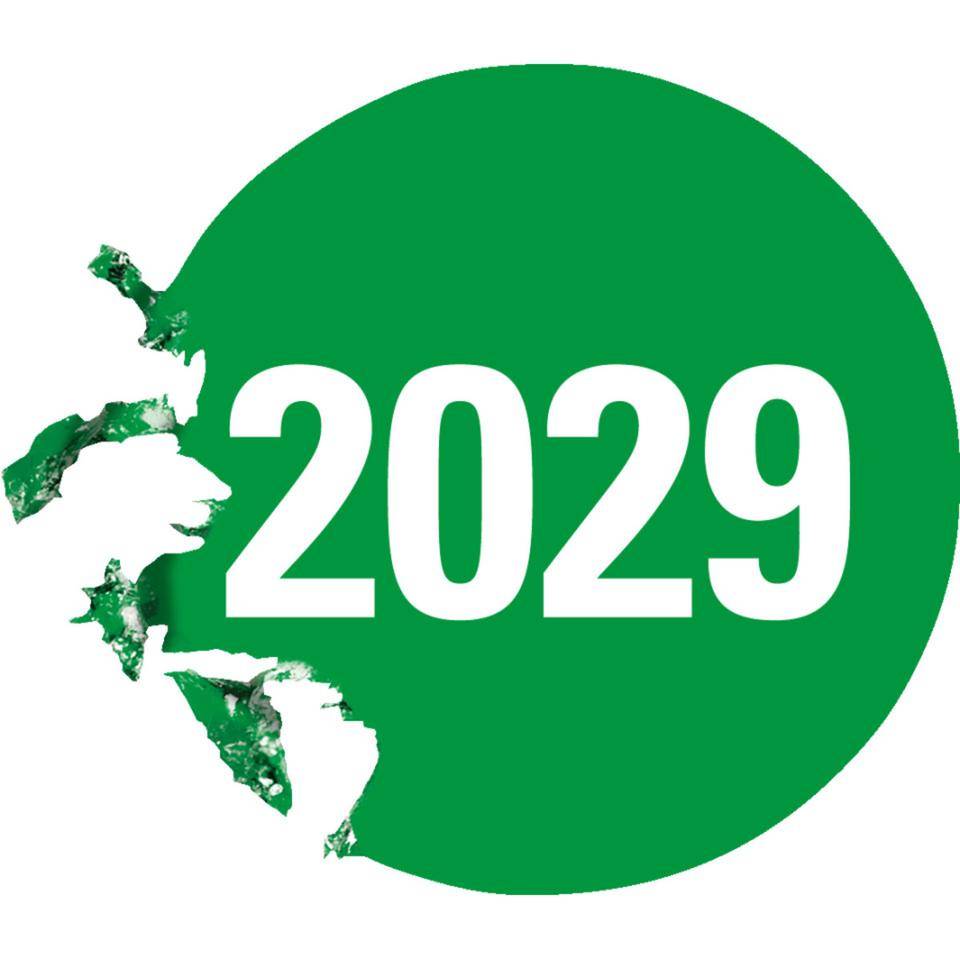 Prüfplakette 2029, für Prüfnachweise, grün, Dokumentenfolie, Ø20mm, 36/Bogen