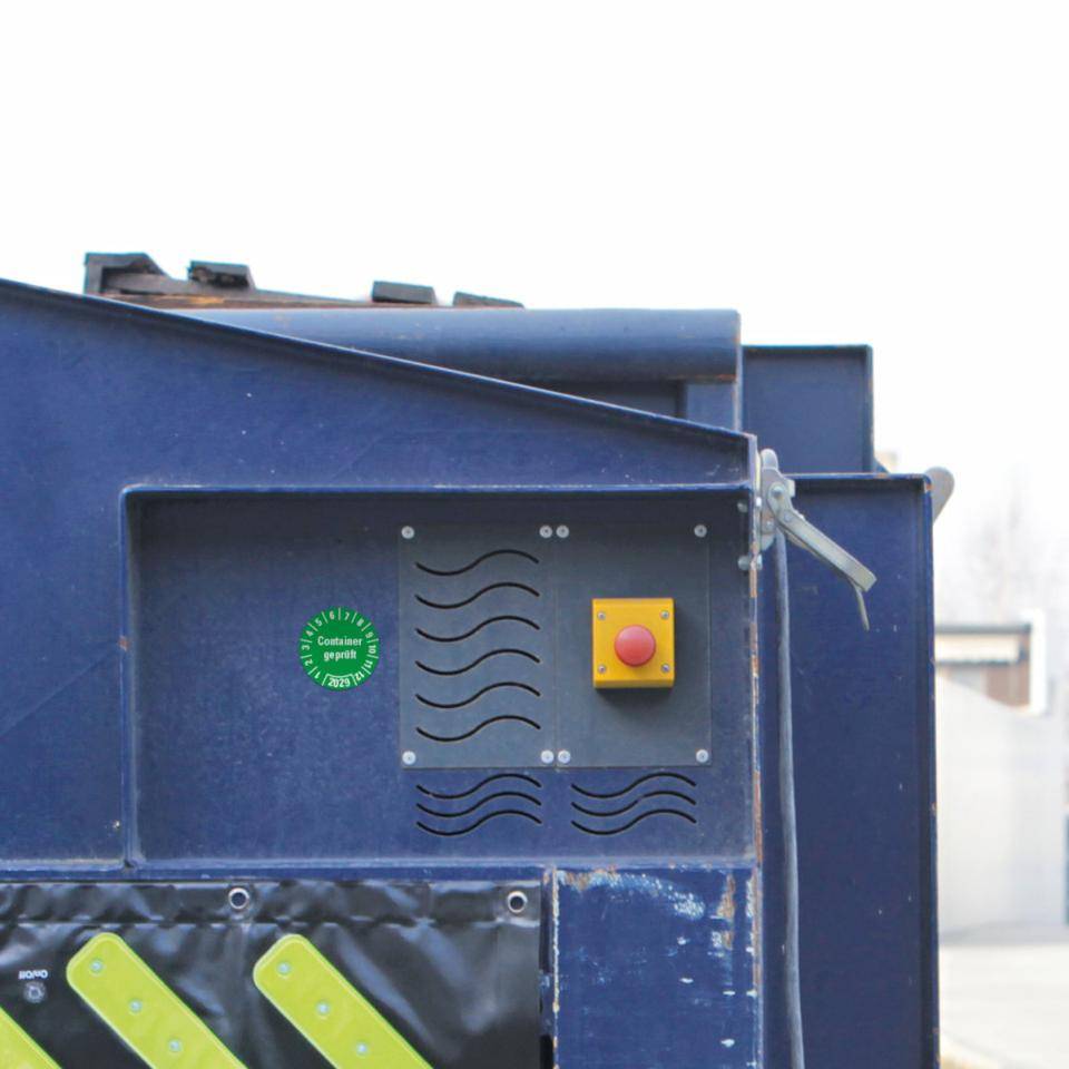 Prüfplakette Container geprüft 2029, grün, Hochleistungsfolie, Ø30mm, 18/Bogen