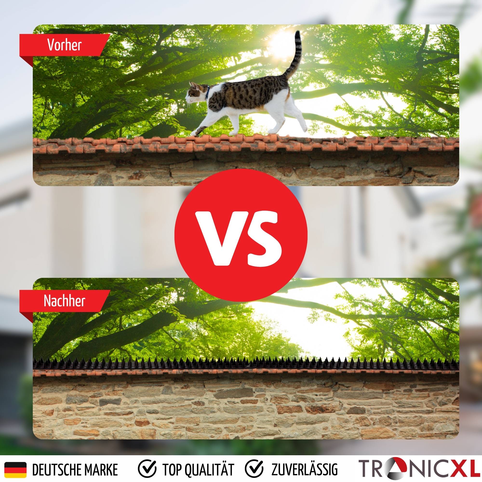 20x BRAUN Taubenstreifen 50cm = 10m Taubenspikes Vogelabwehr Vogel Abwehr Spikes Katzenschutz Dach Balkon Terrasse