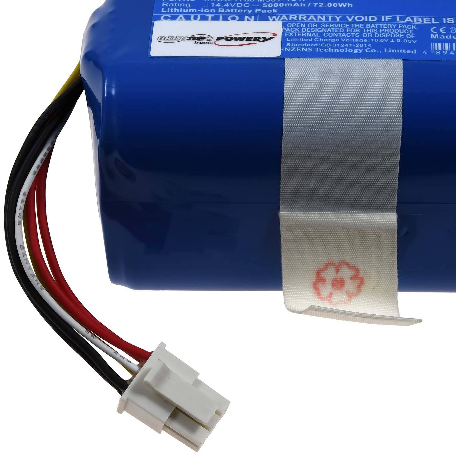 Powery Akku kompatibel mit 360 Typ INR21700M50T-4S1P, 14,4V, Li-Ion