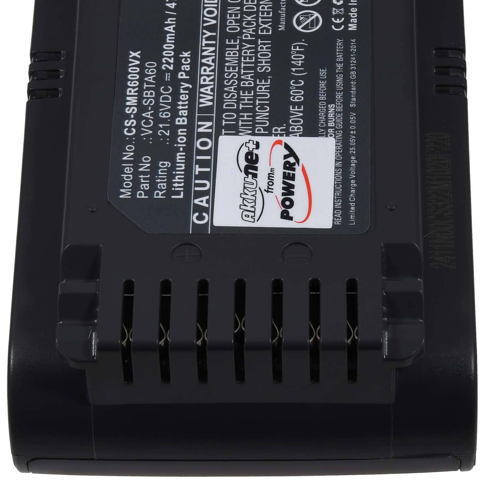 Powery Akku für Samsung VS15A6032R7/AA Staubsauger, 21,6V, Li-Ion