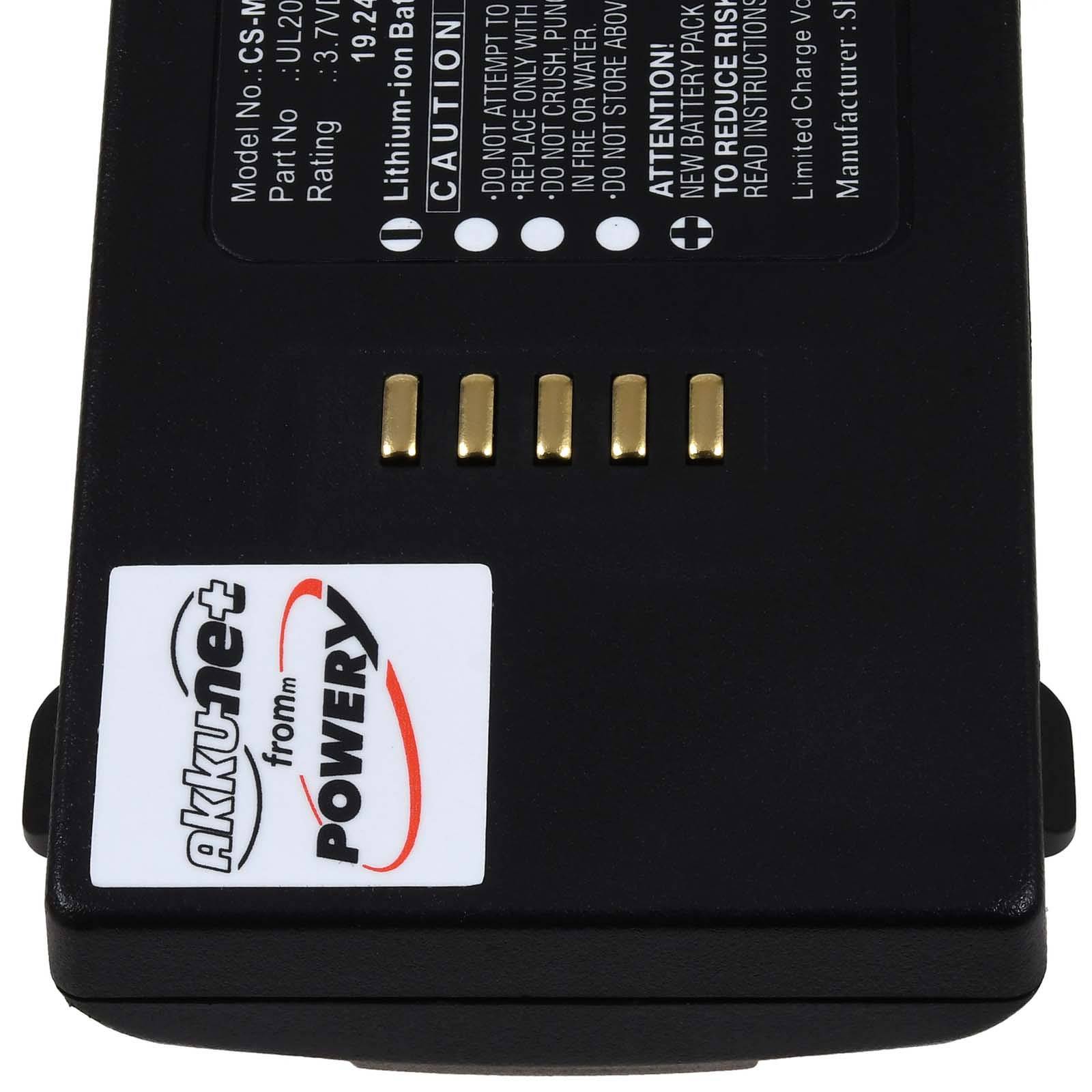 Powery Akku für M3 Mobile UL20 UL20F Barcode-Scanner, 3,7V, Li-Ion