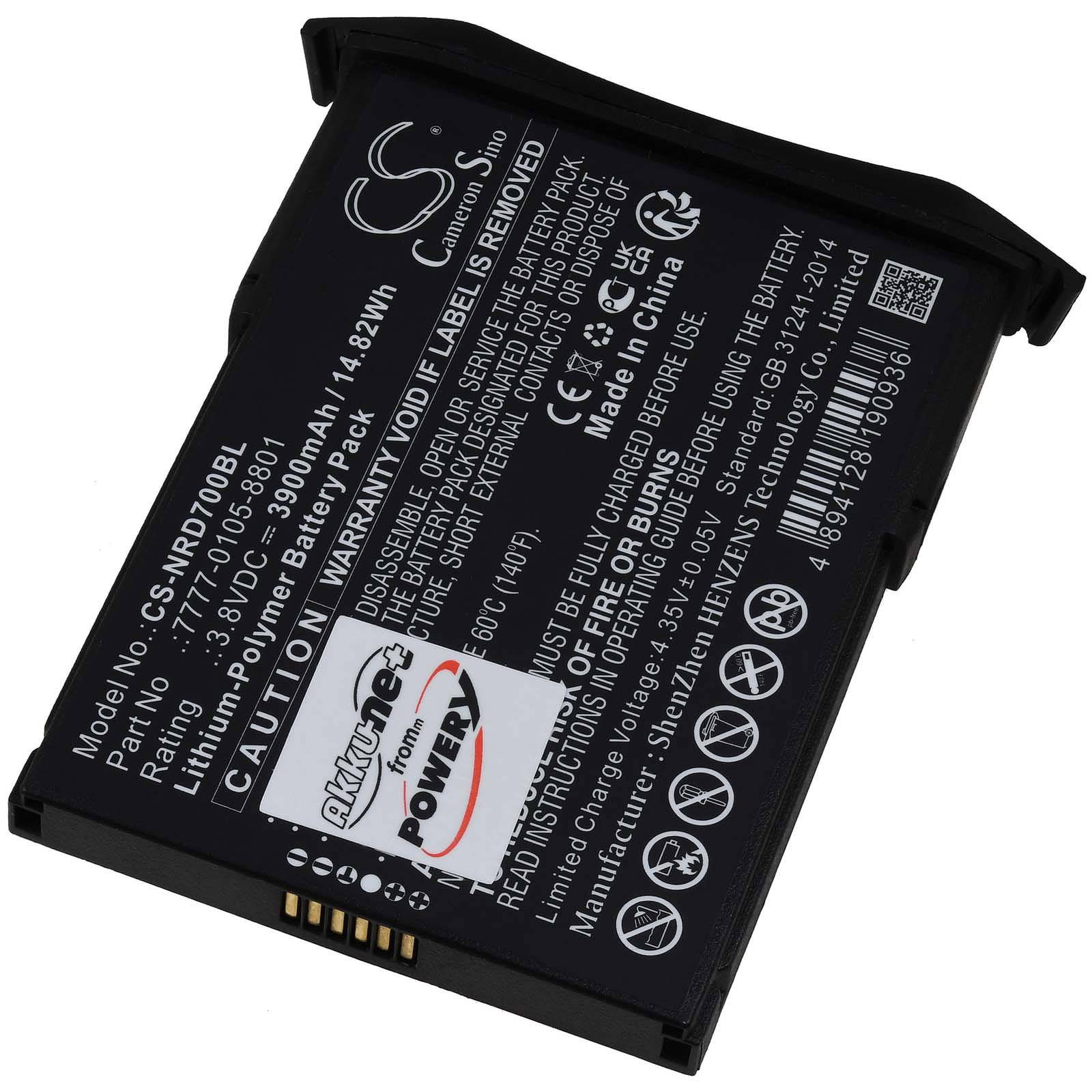 Powery Akku kompatibel mit NCR Orderman Typ 7777-0105-8801, 3,8V, Li-Polymer