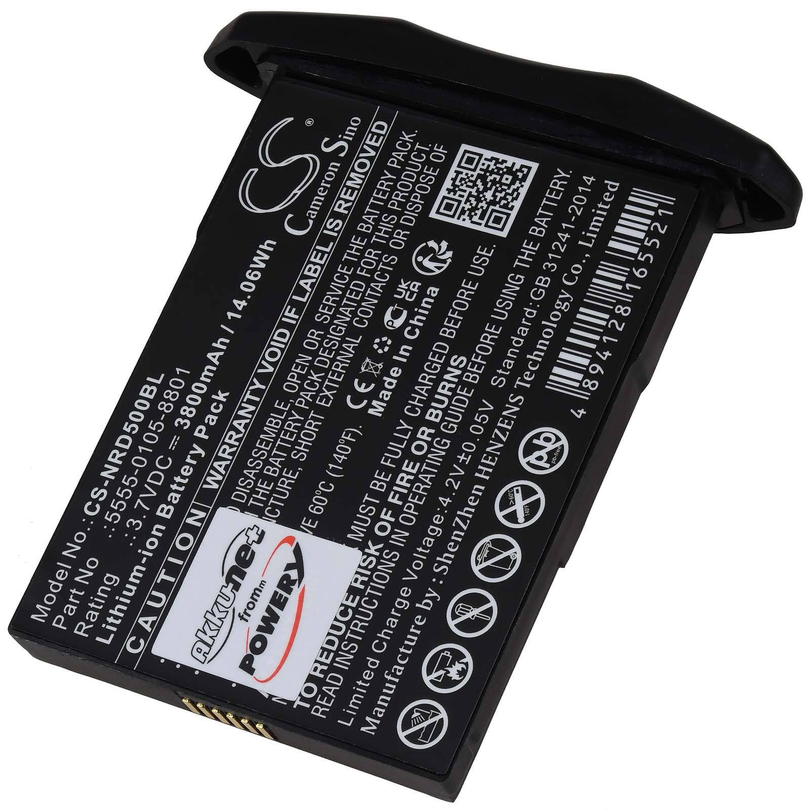 Powery Akku kompatibel mit NCR Orderman Typ 5555-0105-8801, 3,7V, Li-Ion