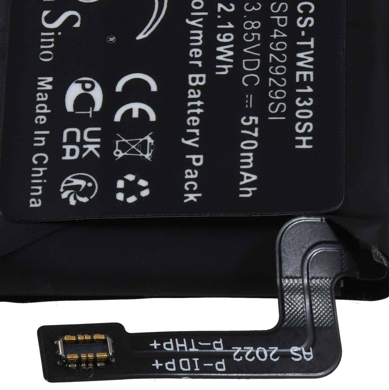 Powery Akku kompatibel mit Ticwatch Typ SP492929SI, 3,85V, Li-Polymer