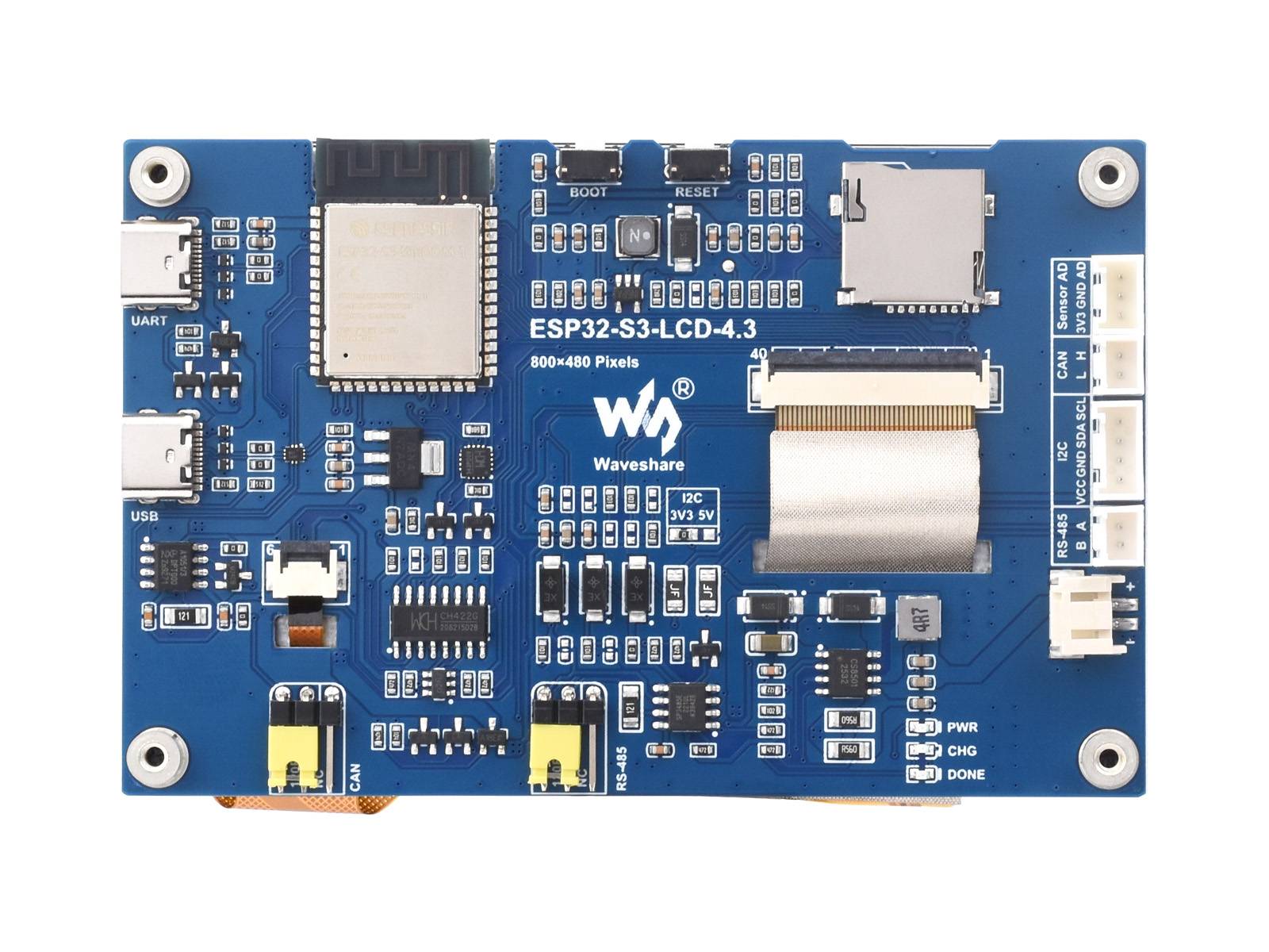 WaveShare ESP32-S3 4.3inch Capacitive Touch Display Development Board 800x480