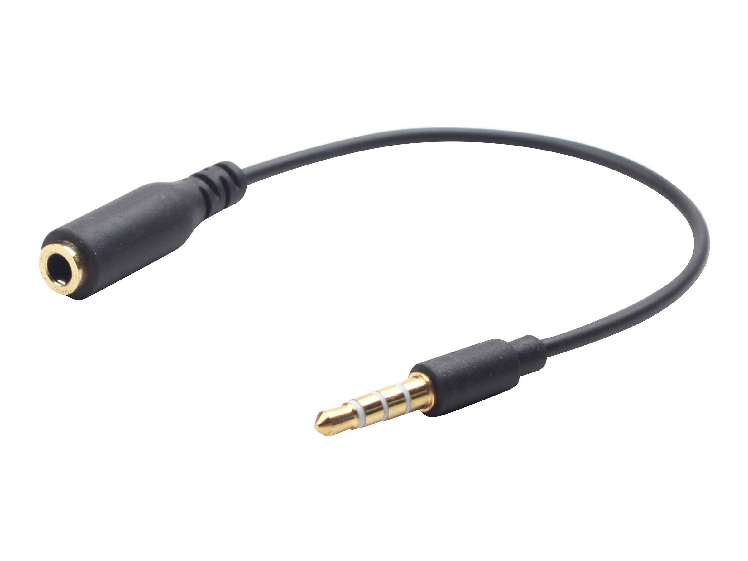 gembird 3,5mm Audio Crossover Adapterkabel, schwarz Multimedia-Technik Audiokabel