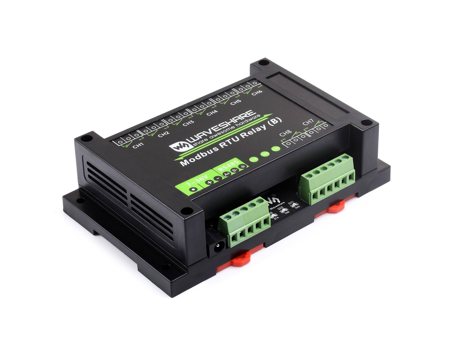 WaveShare Industrial Modbus RTU 8CH Relay Module (B) with RS485 Interface