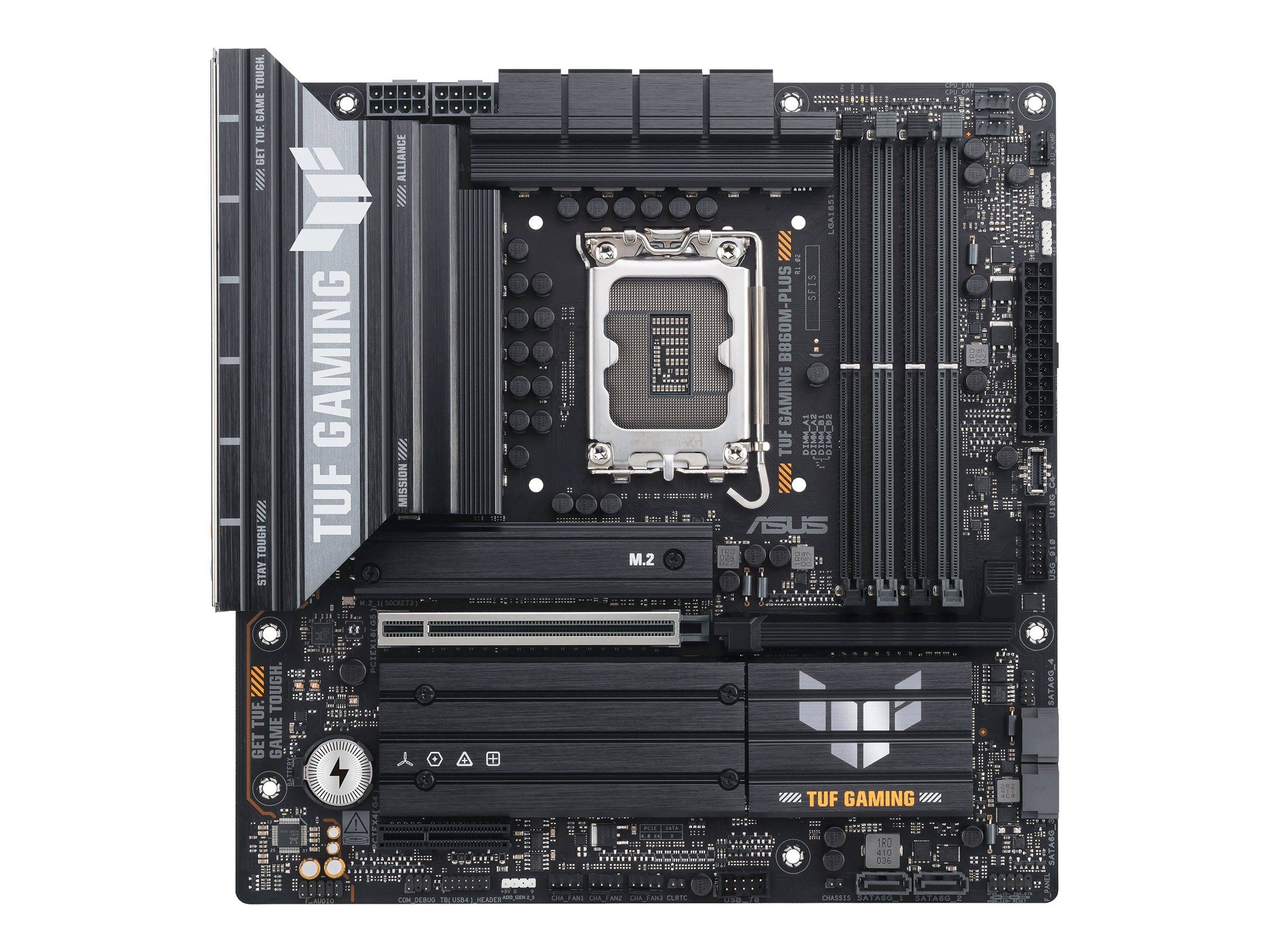 ASUS TUF GAMING B860M-PLUS - Motherboard - micro ATX - LGA1851-Sockel - B860 Chipsatz - USB-C 3.2 Gen 2x2, USB 3.2 Gen 2, USB 3.2 Gen 1, USB-C 3.2