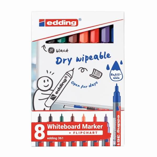 Whiteboardmarker 4-361-8-S2999 1mm sortiert 8 Stück